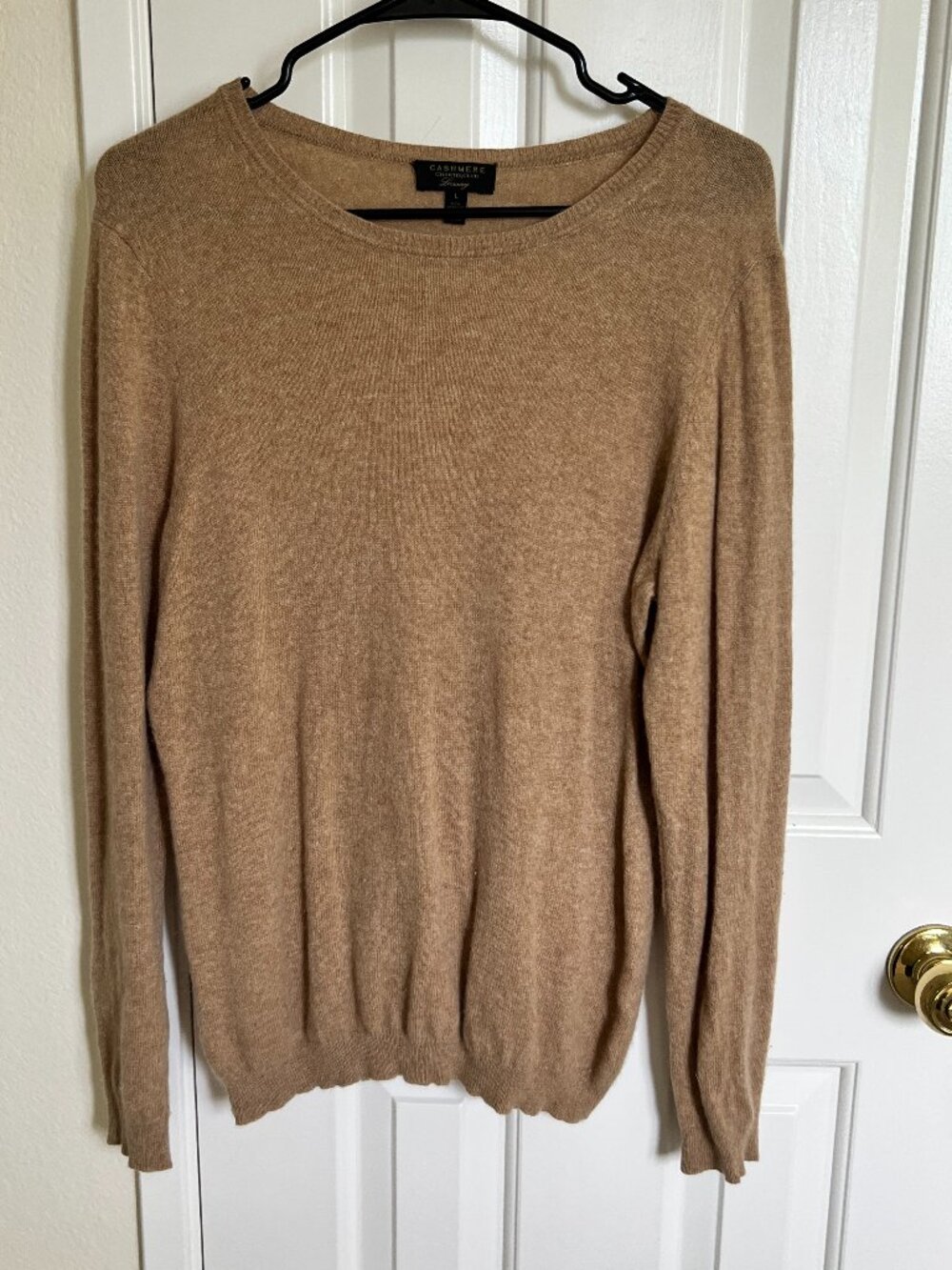 Charter Club Women 100% Cashmere Sweater, Tan, Size L